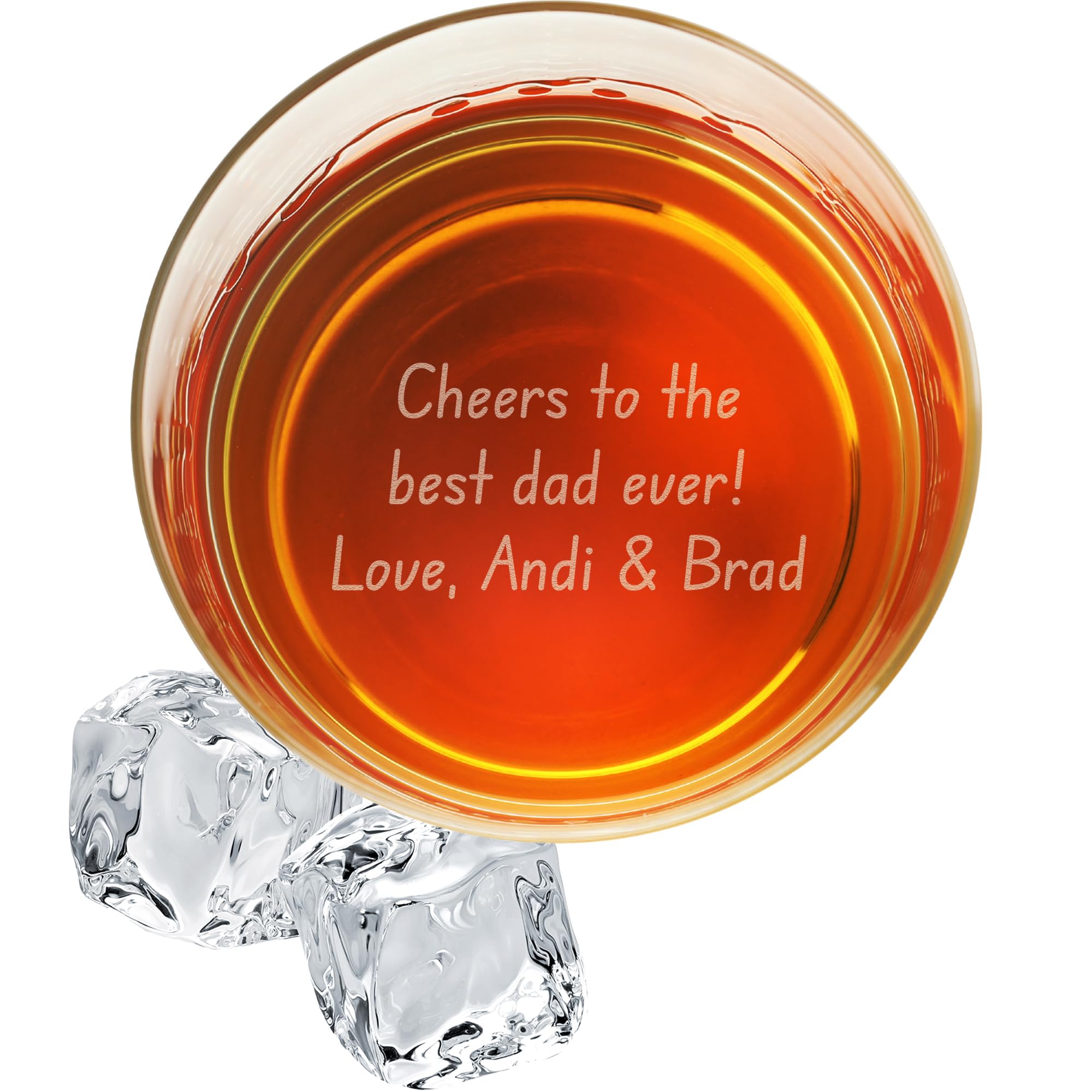 On The Rox Engraved Whiskey & Bourbon Glass Gifts - Fun Message Gift For Him - Personalized 11 oz Engraved Message Scotch Glass - Birthday, Anniversary
