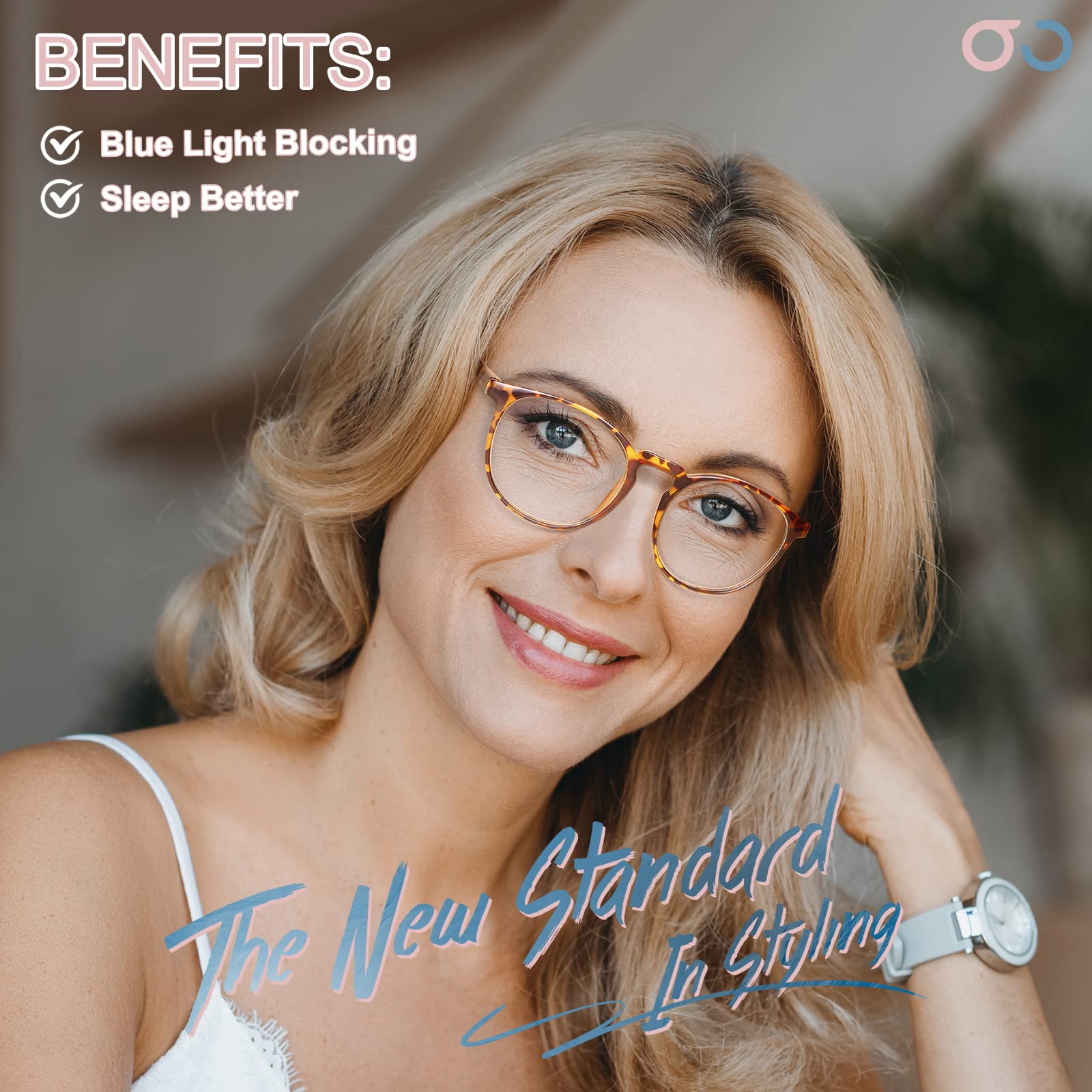 GIBLOGO Reading Glasses for Women/Men Eye Glasses Blue Light Reading Glasses Cheaters Eyeglasses