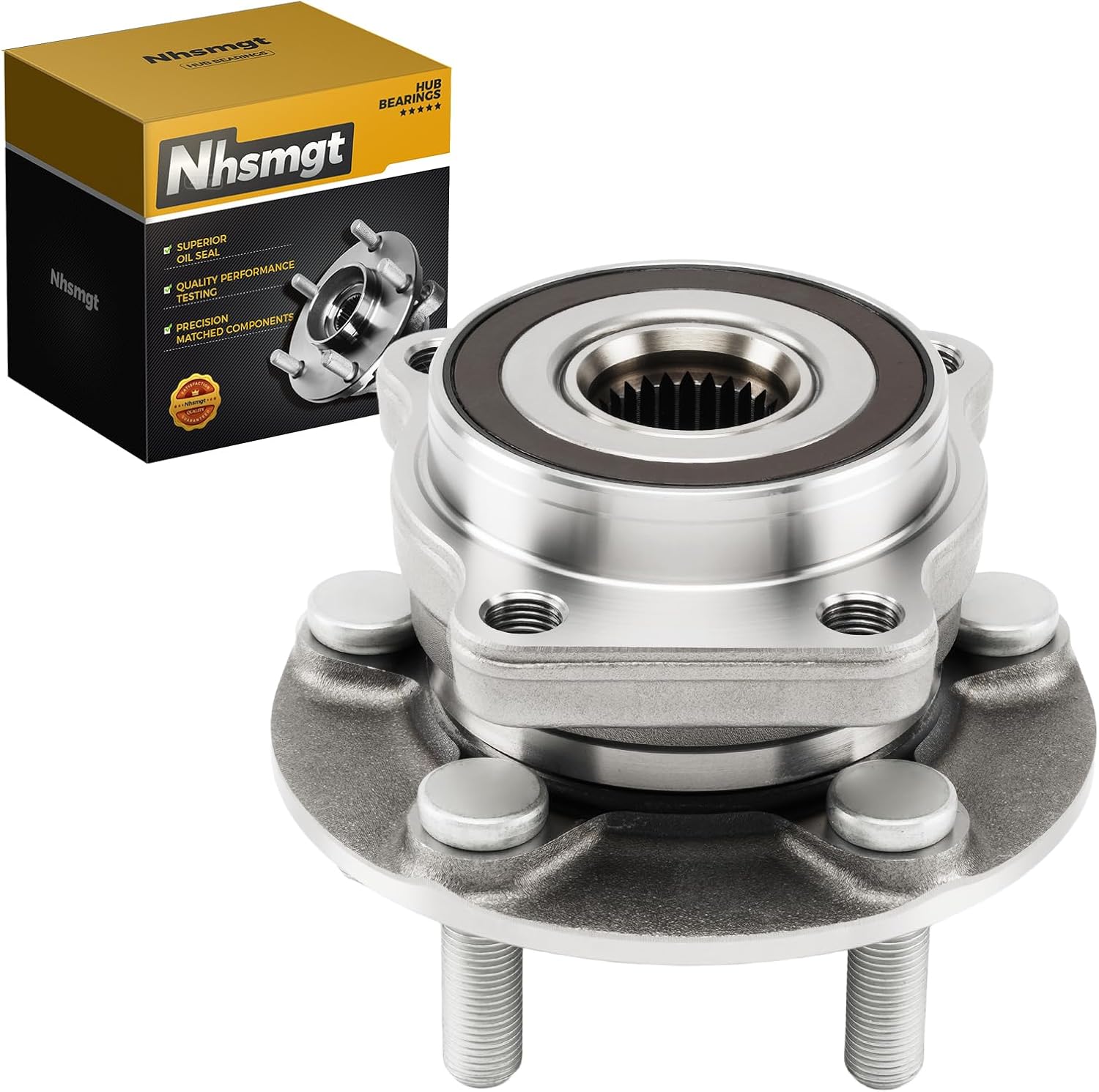 513303 Front Wheel Bearing Hub Assembly Compatible with Subaru Forester 2009-2014, Impreza 2008-2014, XV Crosstrek 2013-2014, 5 Lugs with ABS