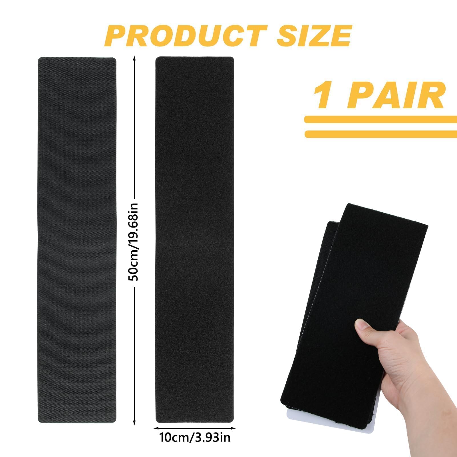 2 Portatarga In Velcro Senza Cornice - 50x10cm, Adesivo, Resistente Alle Intemperie - Foto 7