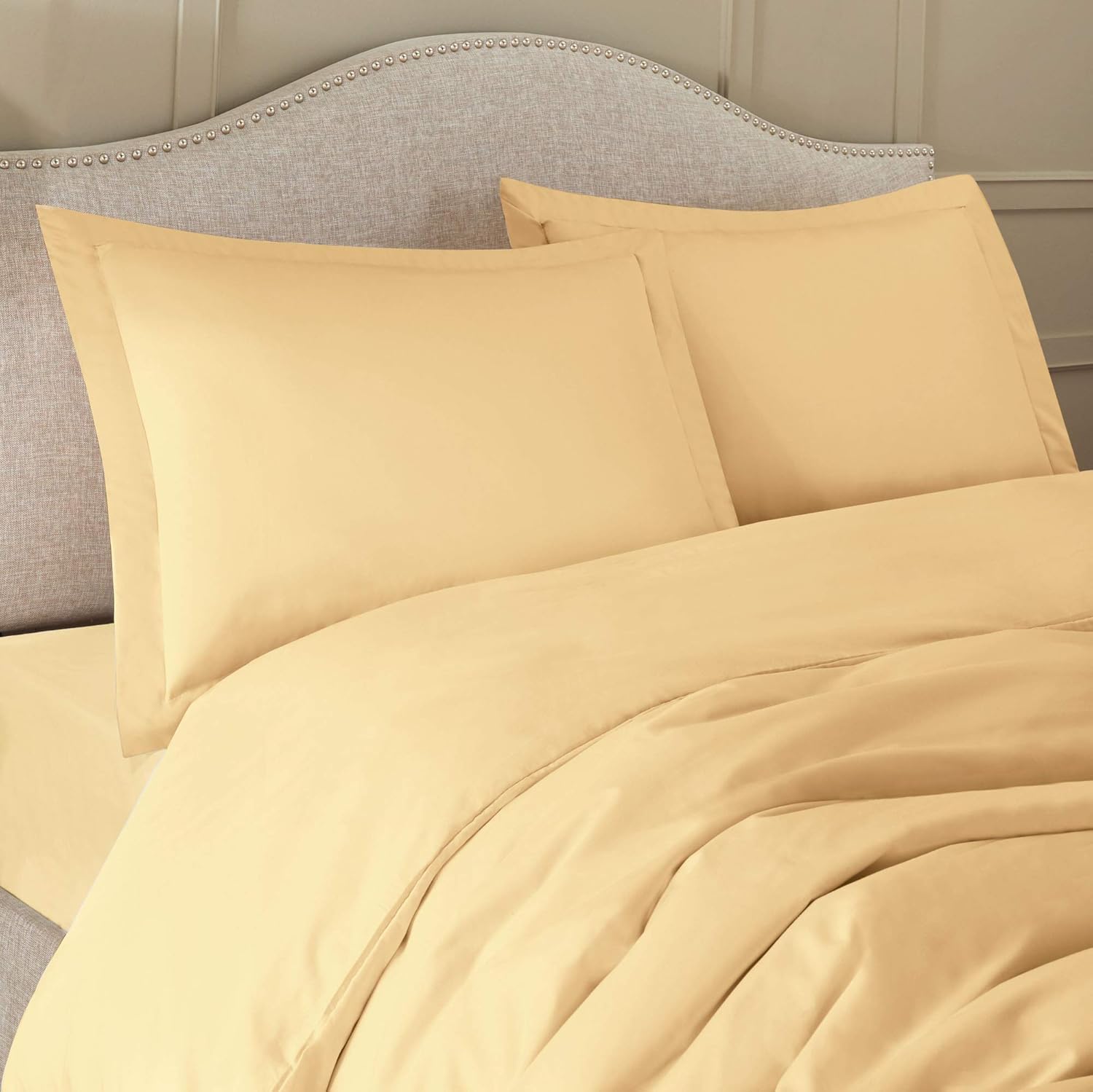Nestl - Queen Bedding Set with Comforter – Comforter Set for Queen Bed; Queen Duvet Cover Set, Camel Gold Comforter Set – Microfiber Duvet Cover, Comforter, and 2 Pillow Shams