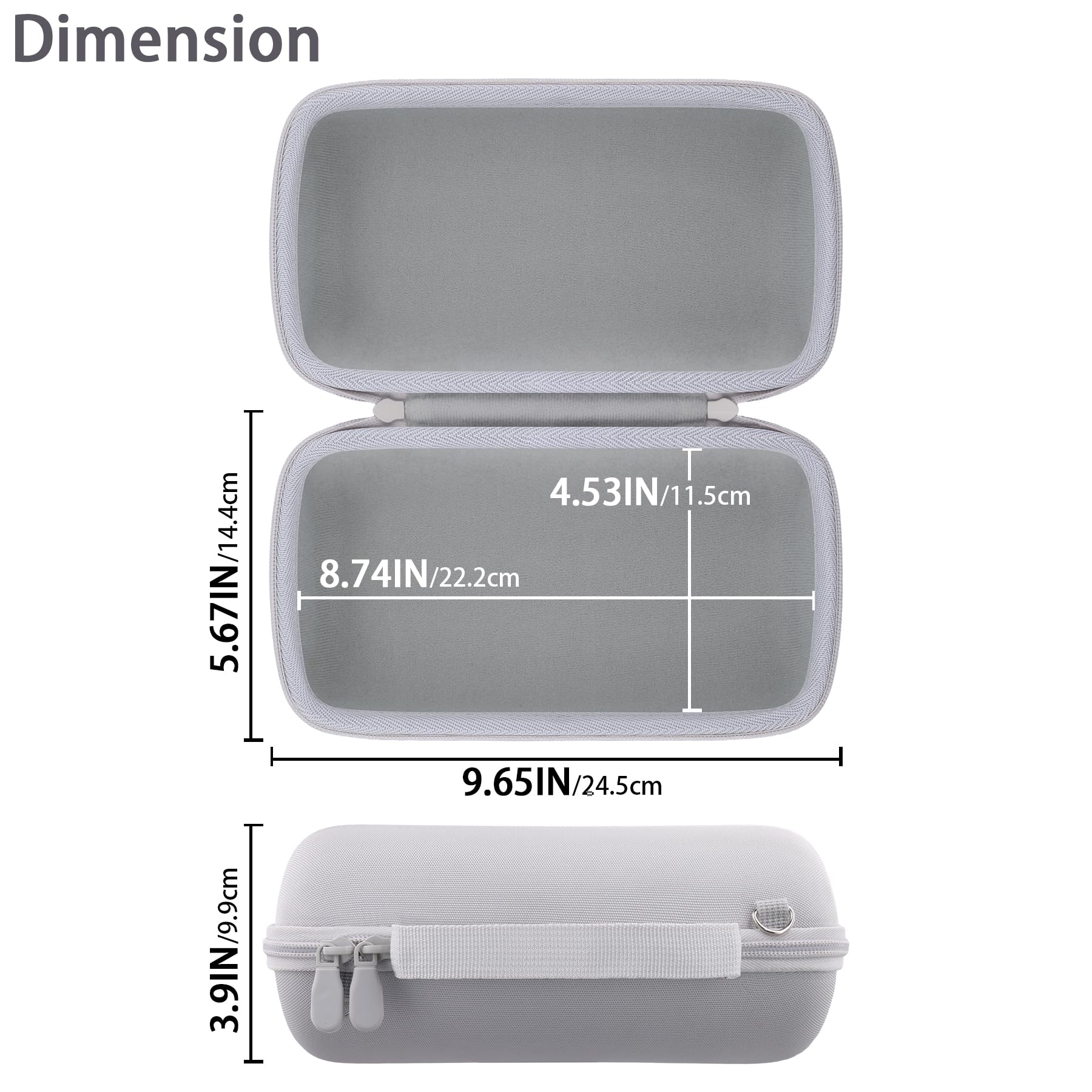 co2CREA Dur Étui de Voyage Rigide Housse Cas Coque pour Sonos Play Enceinte Portable(boîte Seule,Case Only)