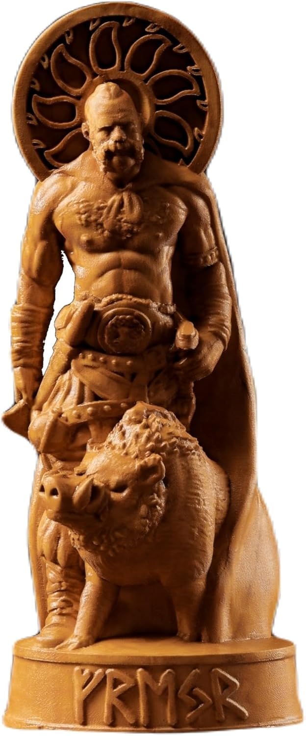 Wooden Freyr Carving, Norse Fertility God for Pagan Altar, Viking Gift, 3.5×1.5×9 in (Wood)