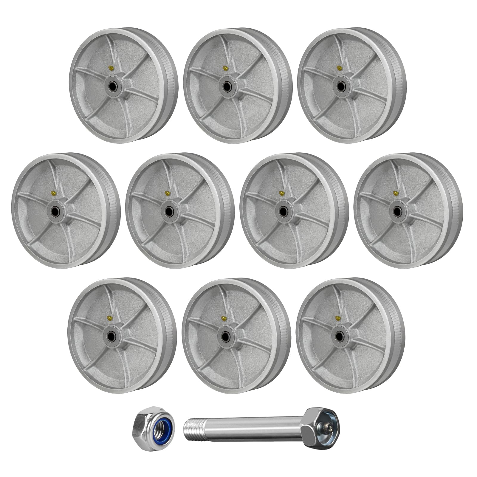 4" x 1.5" V-Groove Steel Wheel, 7/8" Wide 90° Groove Fits 1" Angle Iron Track, Heavy Duty Industrial Track Wheel with Relief Groove, High Load Capacity（2 Pack） — Amazon image 21
