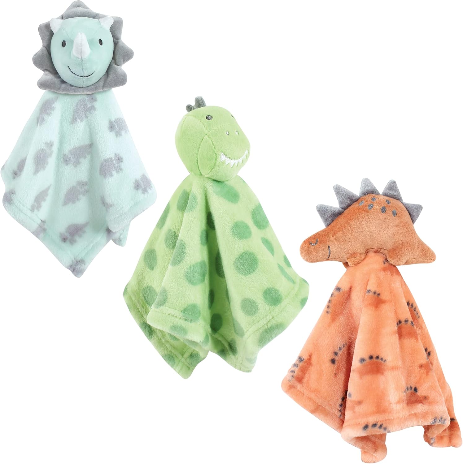 Hudson Baby Unisex Baby Animal Face Security Blanket, Bunny, One Size (Pack of 5)