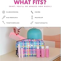 Vista 3 de SCOUT Bolsa de 3 vías – Bolsa de maquillaje de viaje y neceser para mujer con tres compartimentos con cremallera – Se mantiene en posición vertical