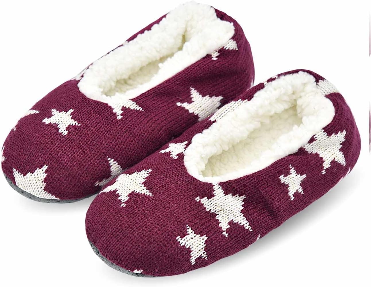 Panda Bros Women Super Soft Slipper Socks with Non Slip Indoor Hospital Slippers Fleece Lined Socks