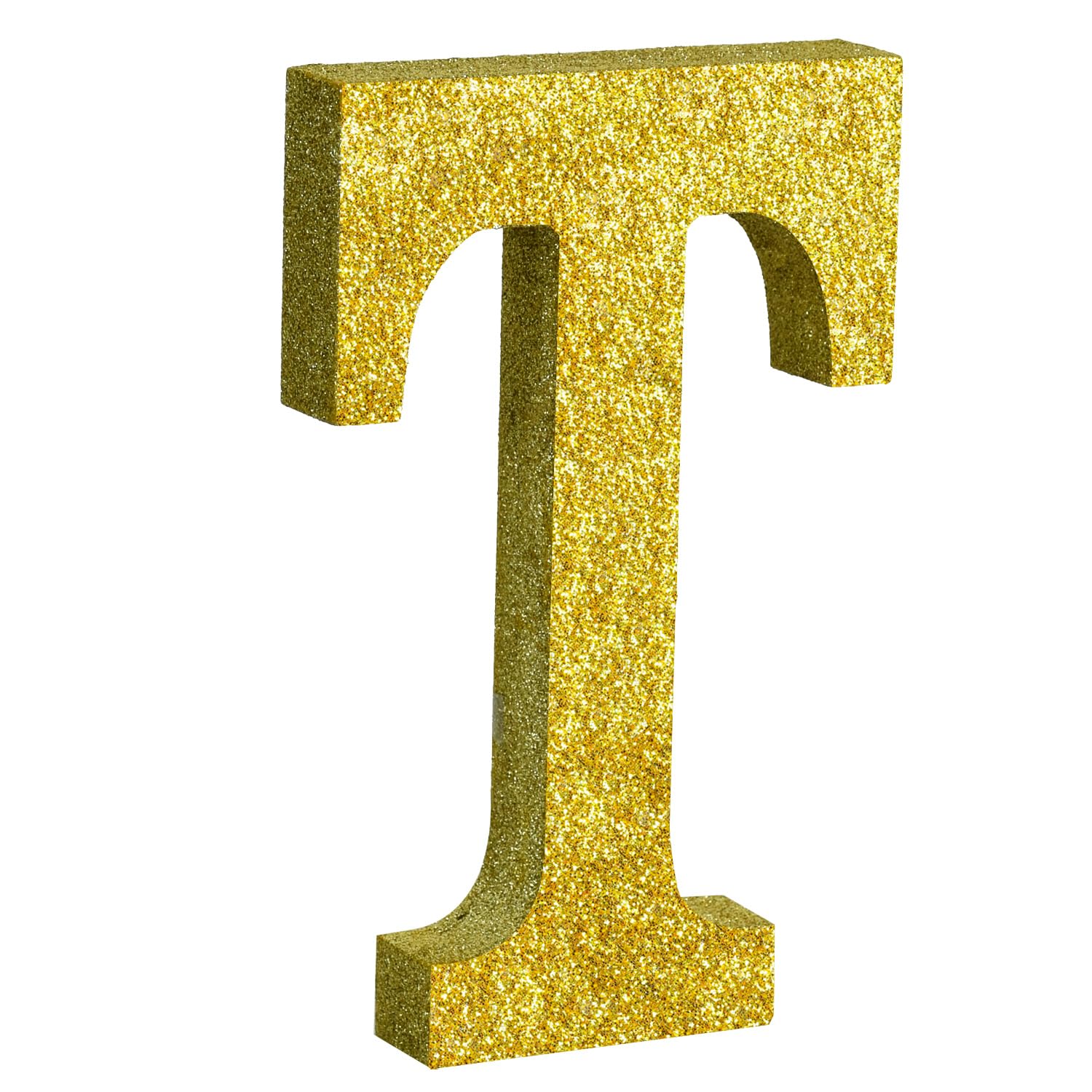TONIFUL 8 Inch Gold Glitter Letter T Table Centerpiece A-Z Gold Birthday Party Decorations,Gold Alphabet T for Birthday,Chrismas,Graduation,Bridal Shower,Wedding,Anniversary Party Supplies