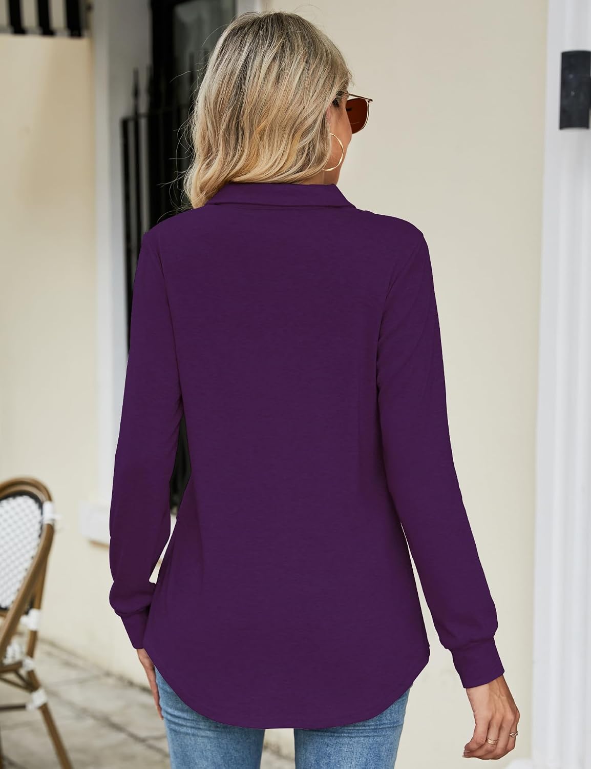 Micoson Women's Long Sleeve Tops Mock Turtleneck Shirt Base Layer Solid
