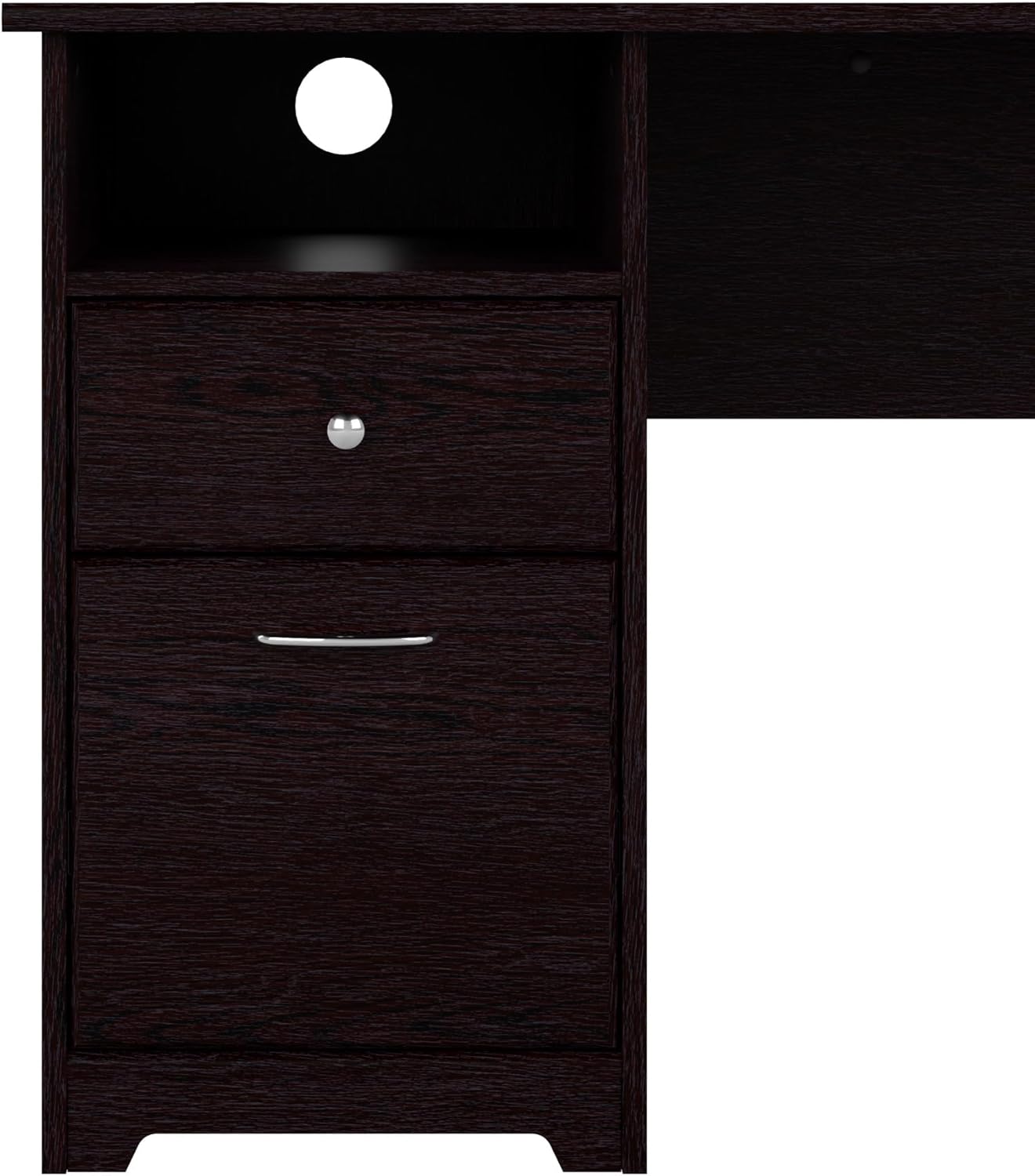 Bush Home Cabot 72W Computer Desk with Drawers in Espresso Oak