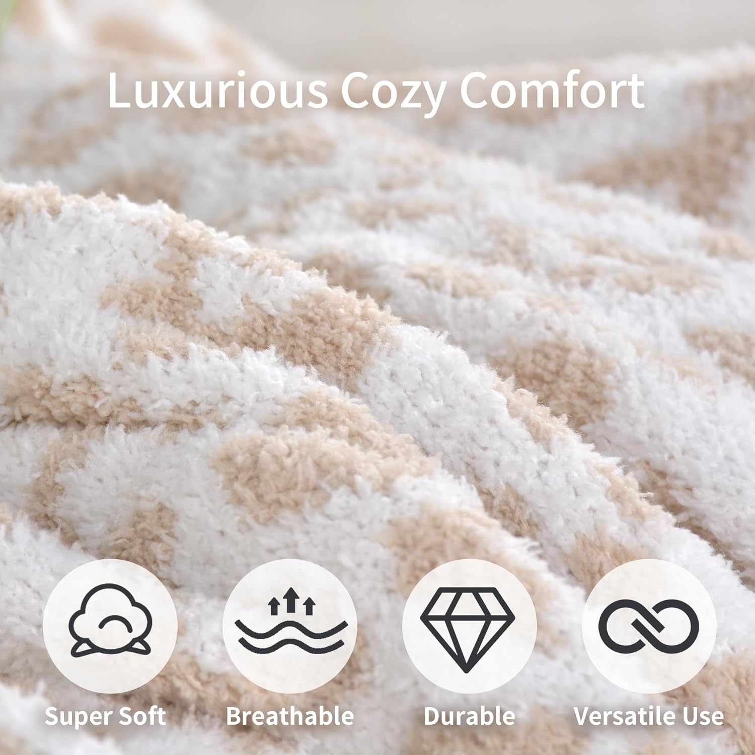 JOOJA Wearable Blanket Super Soft Feather Yarn Blanket Shawl with Pockets Fuzzy Throw Blanket TV Blanket for Adults Teens - Image 2