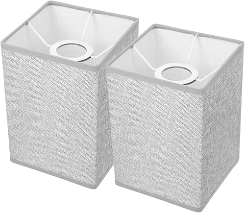 Veemoon 2 piezas de pantalla de lino para lámparas de pie, accesorios de cubierta, pantallas para lámpara de mesa, lámpara de granja, pantalla de