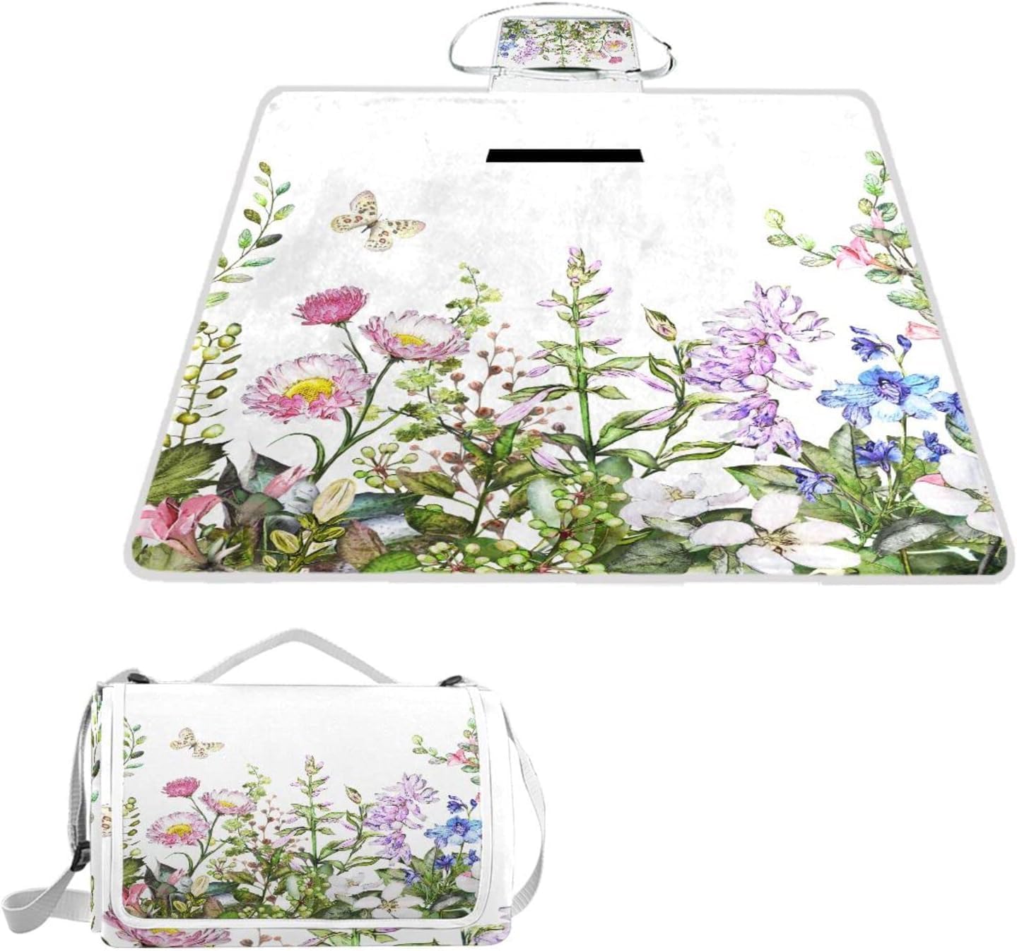 レジャーシート レジャーマット 厚手 アルミ 折り畳み 防水 コンパクト 大判 春 絵画 花柄 可愛い 花見 キャンプ 軽量 ピクニ