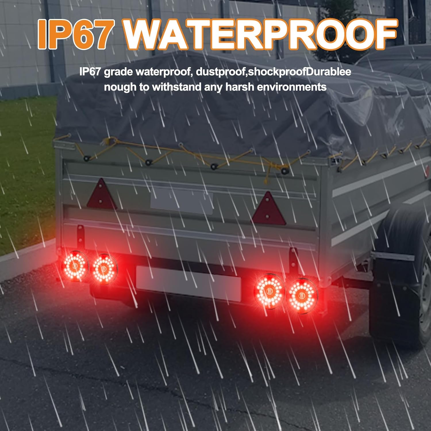 Double Male Bullet Plugs 2 Prong Continuous Wire Harness Roll for Side Clearance Marker Light,150 Male Plugs, 6" Lead Between Plugs