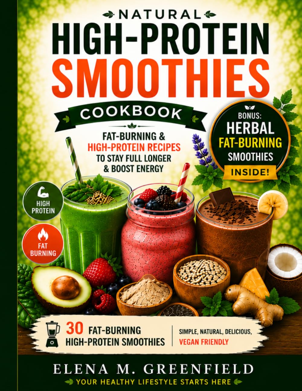 Natural High-Protein Smoothies: A Complete Guide and Recipe Collection for Weight Loss, Energy, Muscle Recovery, and Long-Term Wellness — Including a Special Chapter with officinal Herbs