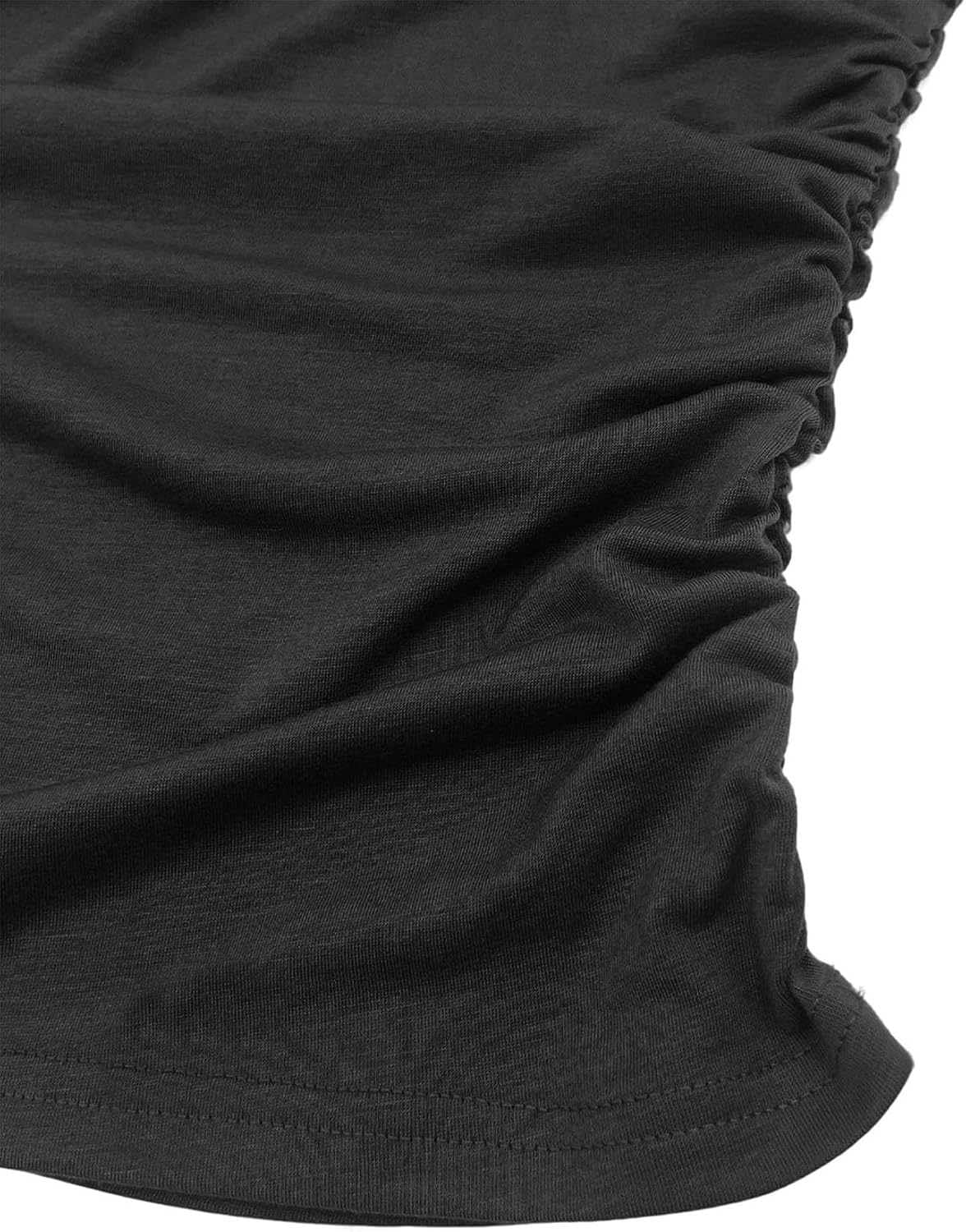 Vivitulip Women’s Twist Straps Sleeveless Summer Tank Tops Casual Ruched Slim Fit Cami Shirt Black image 6