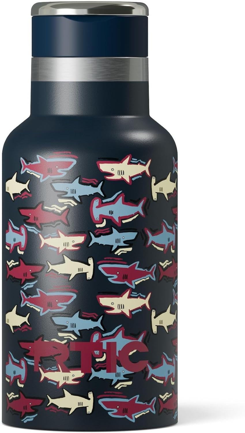 RTIC 16 Oz Vacuum Insulated Water Bottle - Stainless Steel Flamingo Design For Hot & Cold Drinks