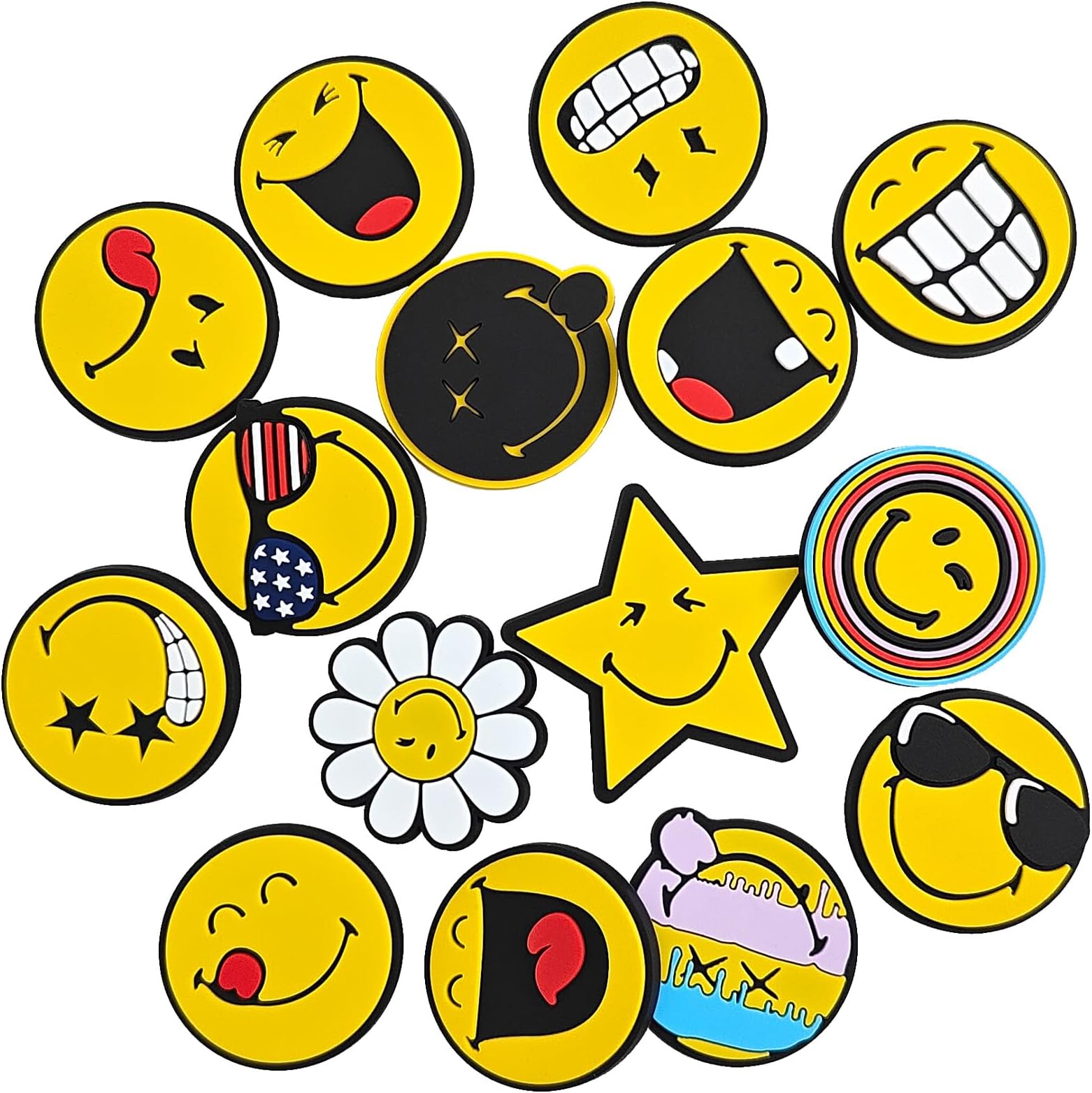 Smiley Face Shoe Charms by SmileyWorld Officially Licensed for Shoe Charms Bracelets Wristbands Party Favors