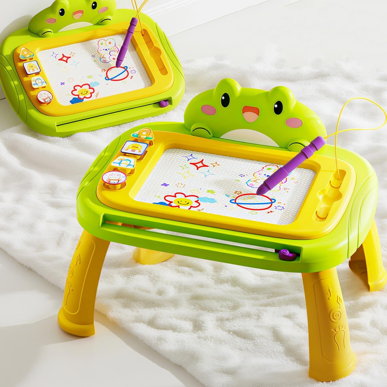 Lavagna Magnetica da Disegno Timbri Schermo Cancellabile Giocattoli | Tavoletta Magnetica Portatile da Disegno per Bambini, Casa, Classe, Homeschool, Asilo, Sala Giochi, Viaggio, Uso