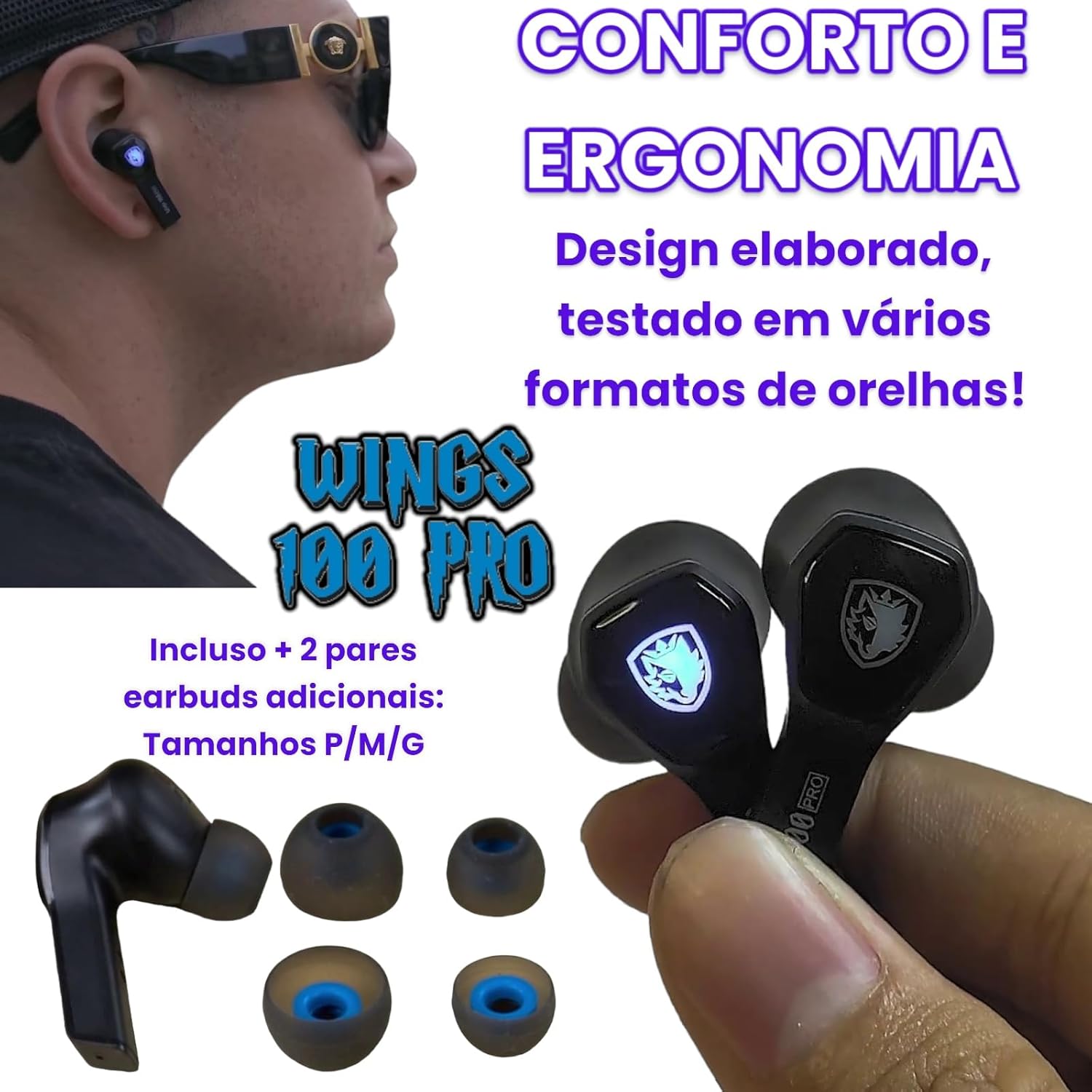 SADES Wings 100 Pro Ear Tip Selection