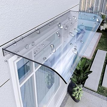 Transparent Invisible Rain Shelter Cover,Window Awning Exterior, Patio rain Shield, Front Door Canopy, with 3.5mm Thickness,Suitable for Garden, Patio, Windows40x250cm/16 x98