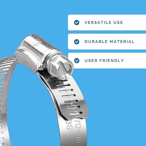 Miniatura 5 de Caja de 10 abrazaderas para manguera KE36BX, de Koehler Enterprises, Plateado