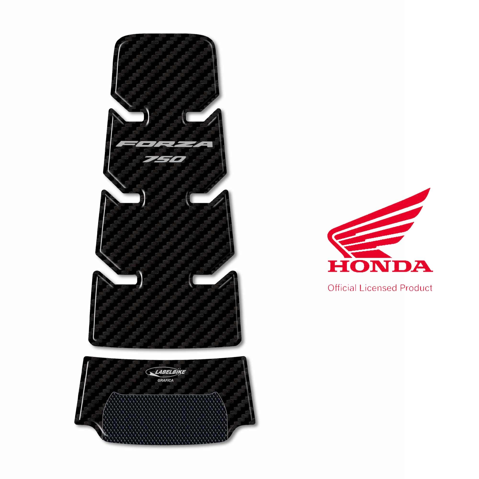 labelbike - Adesivo 3D Moto Sportello Serbatoio Protezione e Decorazione in Resina con Licenza Ufficiale compatibile con Honda Forza 750