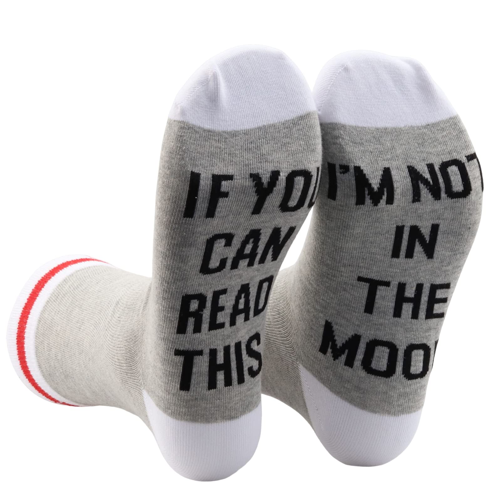 PWHAOO 1 Pair Wine Socks If You Can Read This I’m Not In The Mood Socks Sarcastic Gift Moody Gift, In the Mood Socks, One Size