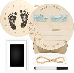 Amazon Baby Announcement Sign 5 9 Inch Round Wooden Hello World amazon-baby-announcement-sign-5-9-inch-round-wooden-hello-world