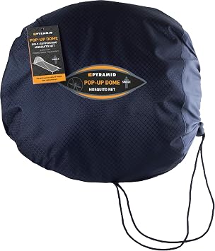 Pyramid Single Pop Up Mosquito Net for Backpacking. Travel Mosquito Net with Carry Bag. Freestanding Dome Mosquito Bed Net Treated with Permethrin. Single Bed, Mattresses, Sleeping Bags & Outdoors