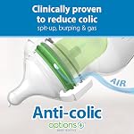 Biberons anti-colique Dr. Brown’s Natural Flow Options+ à large goulot 5 oz/150 mL, avec tétine à débit lent niveau 1, paquet de 4, 0m+