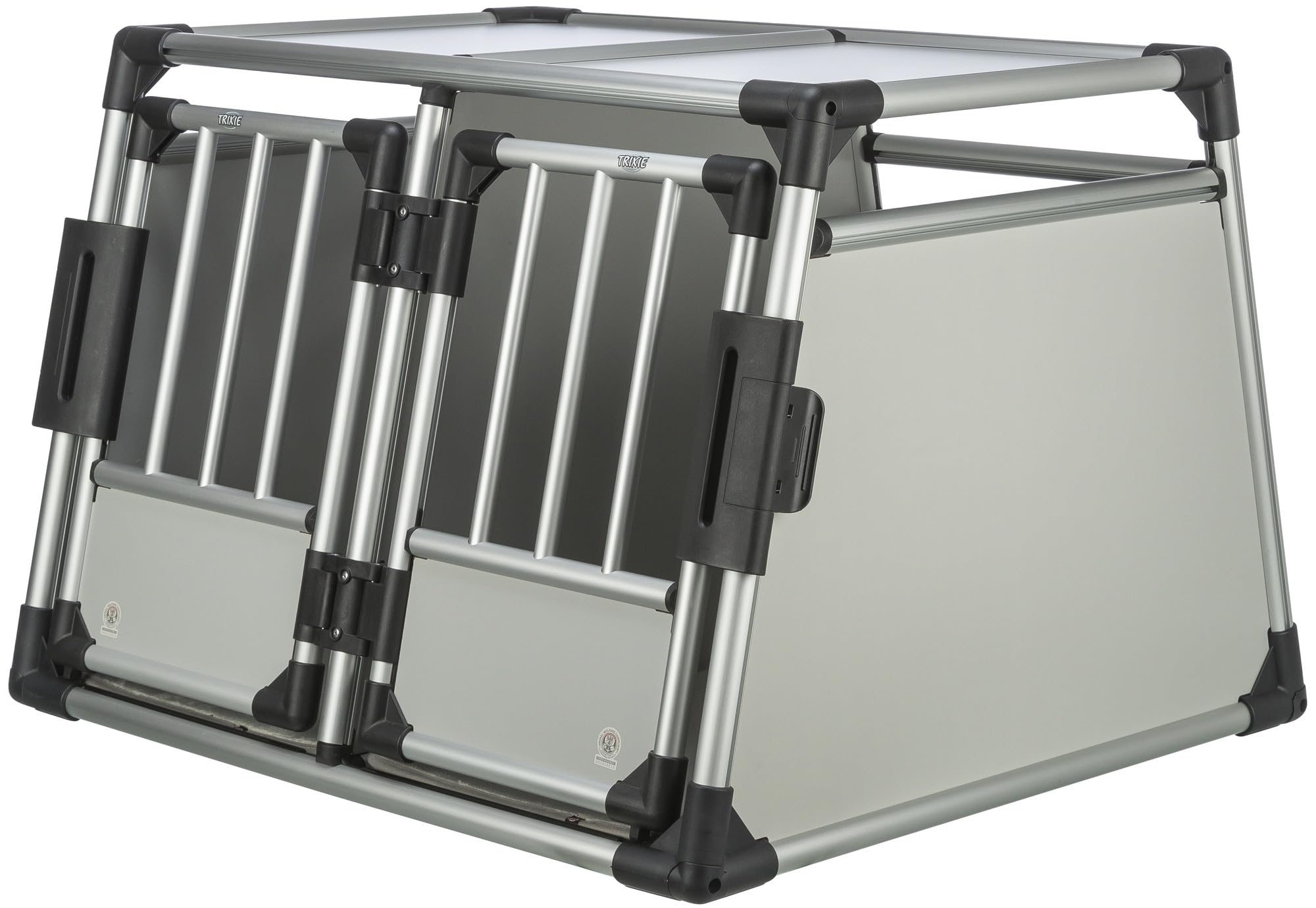 TRIXIE Caisse double Aluminium pour chien – Jusqu'à 50 kg, 93 × 64 × 83 cm