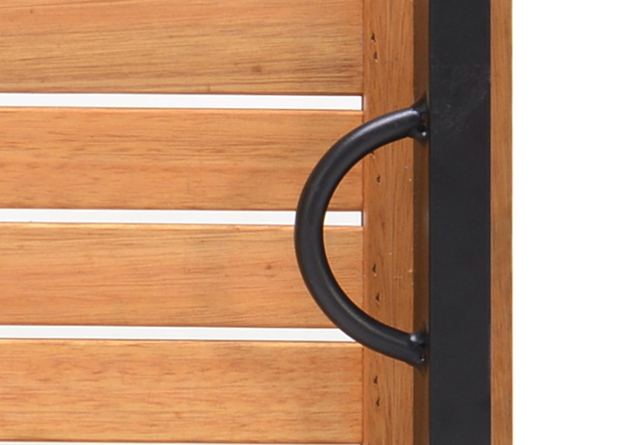 METRO Professional Mesa de Exterior Lynx, Aluminio/Madera de Eucalipto, 90 x 90 cm, Mesa de Bar con Pies Ajustables, Ideal para Terraza y Jardín, Marrón/Negro