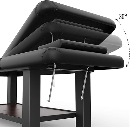 Miniatura 3 de Mesa de masaje estacionaria resistente con pecho abierto y reposacabezas para mesa de tratamiento, mesa de terapia física, cama de masaje facial