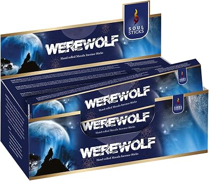 Soul Sticks Hand-Rolled Incense Sticks Evil Spirit Blends 180 Gram Box | 100% Natural Masala Incense Organic Home Fragrance Agarbatti Werewolves