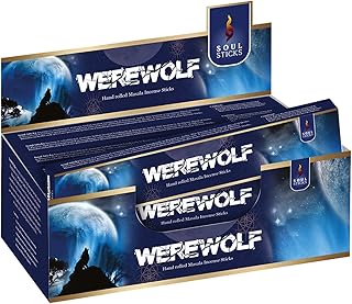 Soul Sticks Hand-Rolled Incense Sticks Evil Spirit Blends 180 Gram Box | 100% Natural Masala Incense Organic Home Fragrance Agarbatti (Werewolves)