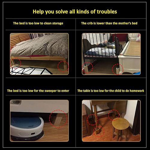 Miniatura 8 de Patas de repuesto para muebles de madera de pino maciza sin terminar, patas de repuesto para sofá, patas redondas, altura aumentada 5.9in, para