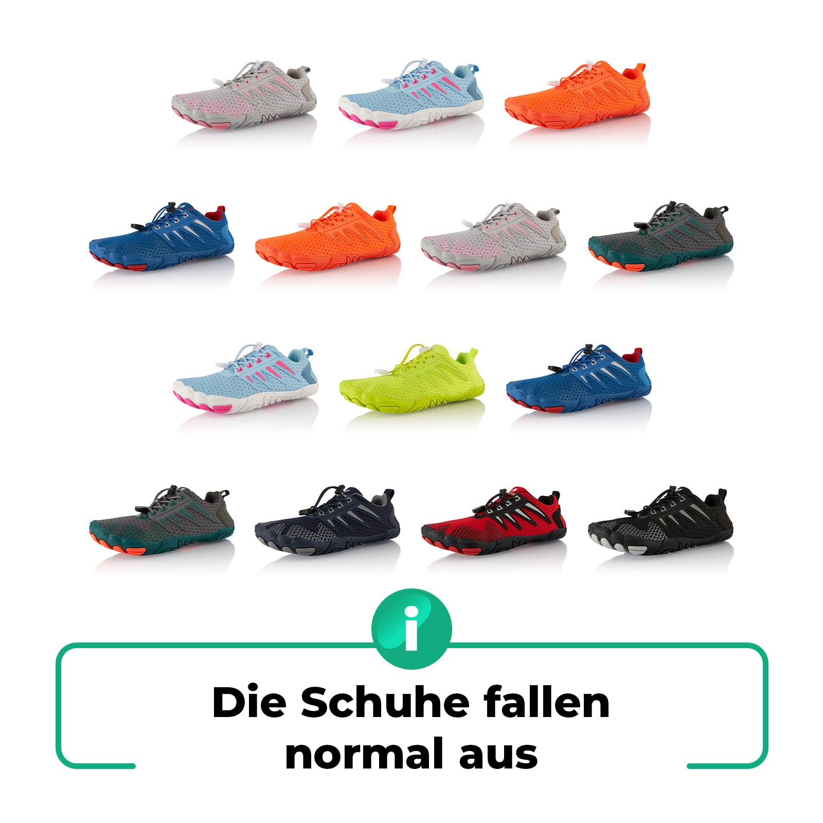 Fusskleidung® Damen Herren Barfußschuhe Wasserschuhe Trail Sneaker