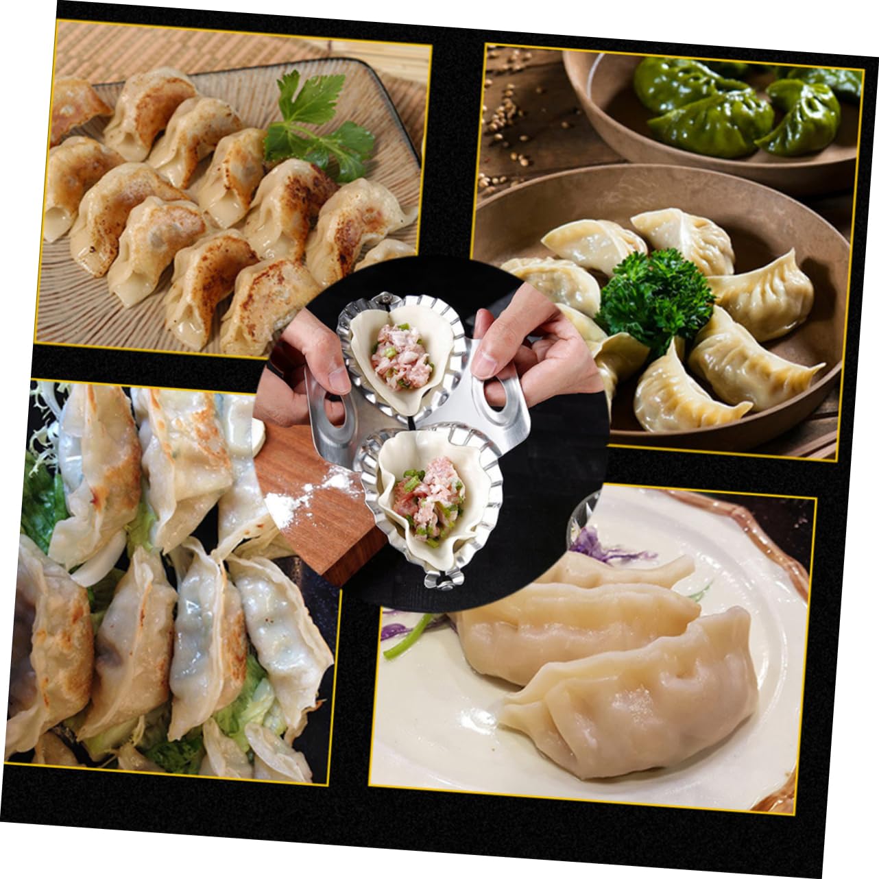 Amosfun 3 Pz stampo pierogi pelmeni produttore di gnocchi stampo per gnocchi pressa per pasta macchina per gnocchi macchina per ravioli cinesi taglierina per gnocchi involucro di gnocchi