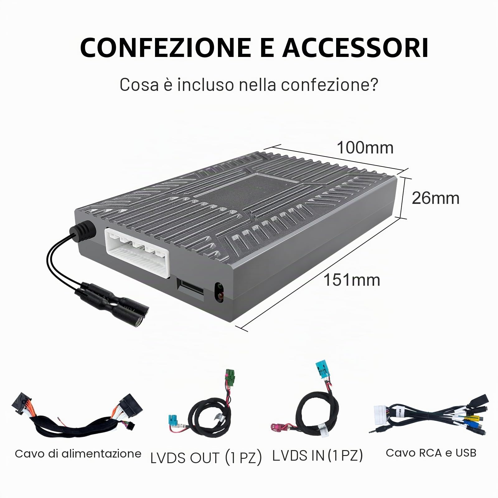 Kit Retrofit Wireless CarPlay per Alfa Romeo Giulia Stelvio 2017-2020 | Android Auto Compatibile con schermi 6.5 e 8.8 pollici supporto sterzo Bluetooth navigazione GPS e controllo fabbrica Plug