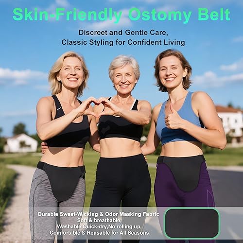 Miniatura 6 de Cinturón de ostomía ajustable para hombres y mujeres, cinturón de colostomía con bolsillo de soporte, cinturón sigiloso para bolsa de ostomía, funda
