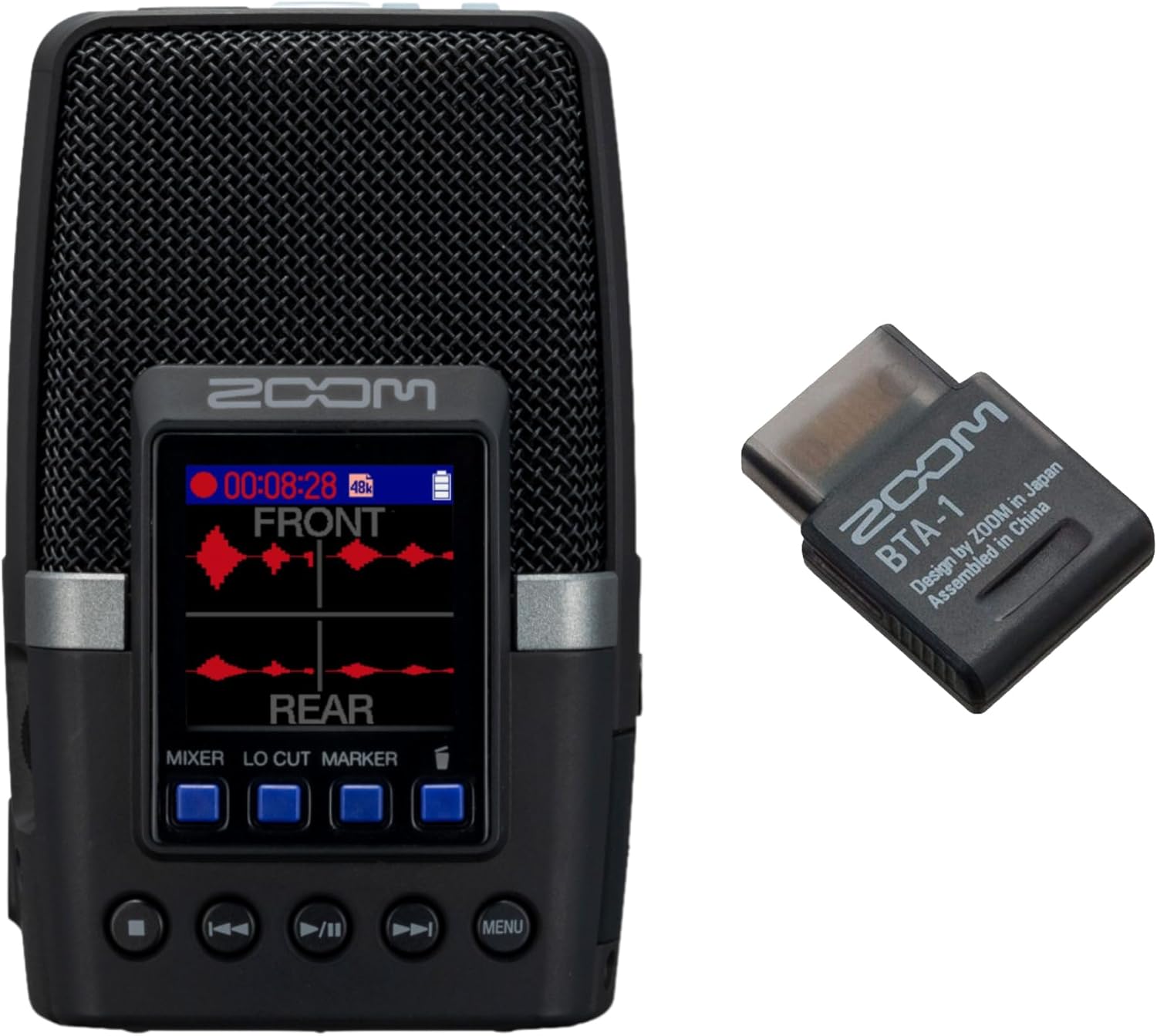 Zoom H2essential Multi-Mic Handy Recorder with Zoom BTA-1 Bluetooth Adapter