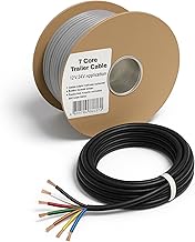 Automotive 7 Core Cable 12V 24V Wire Multistrand Trailer Cable Thin Wall (5M Coil, 0.5mm² 11Amps)