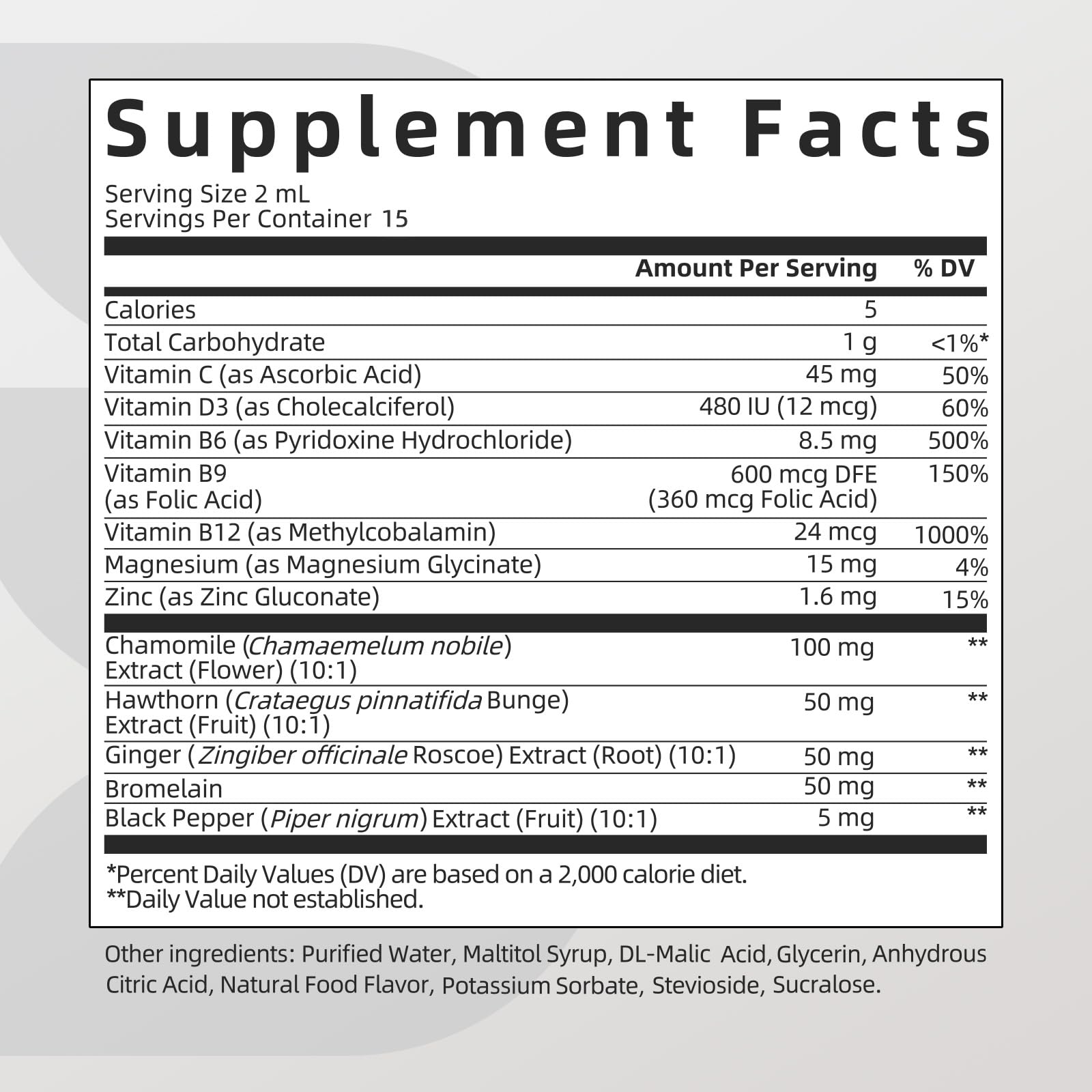 M inch Magnesium Glycinate Liquid, High Absorption Magnesium Liquid Drops with Chamomile, Hawthorn, Ginger Extract & Vitamin B6, B9, B12, Magnesium Supplement, Pineapple Flavor, 1 Fl Oz (Pack of 2) — Amazon image 9