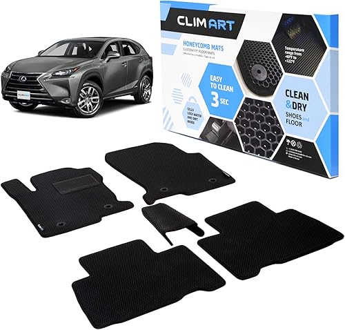 Miniatura 1 de CLIM ART WaterTrap FL011515060 - Tapetes de automóvil de ajuste personalizado para Lexus NX 2015-2021, primera y 2 fila, para todo tipo de clima,
