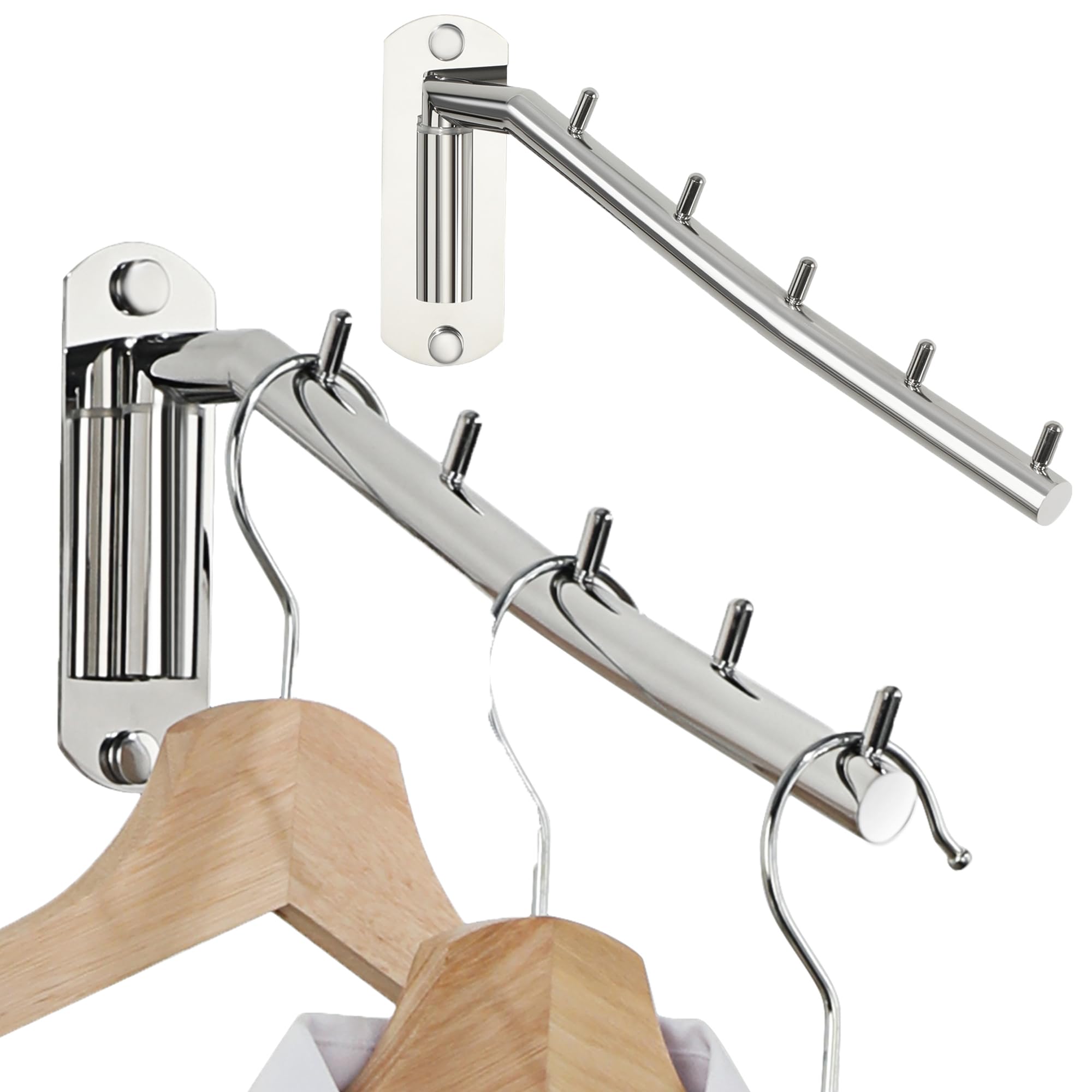 Porte-vêtements crochets de suspension pliants pour dressing et buanderie Alise