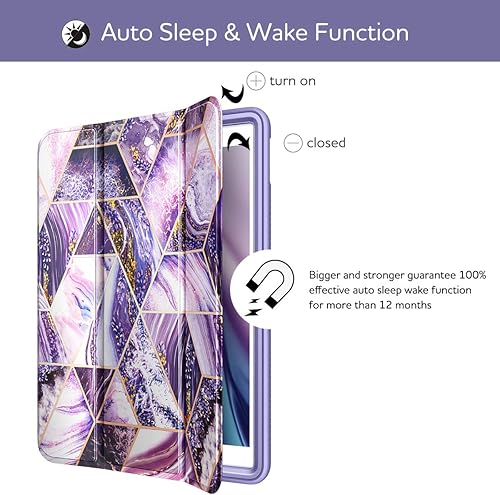 Miniatura 7 de SURITCH Funda para iPad Air 3 2019 (3 generación)iPad Pro 10.5 2017, Protector de pantalla integrado Soporte para lápiz Funda protectora de cuerpo