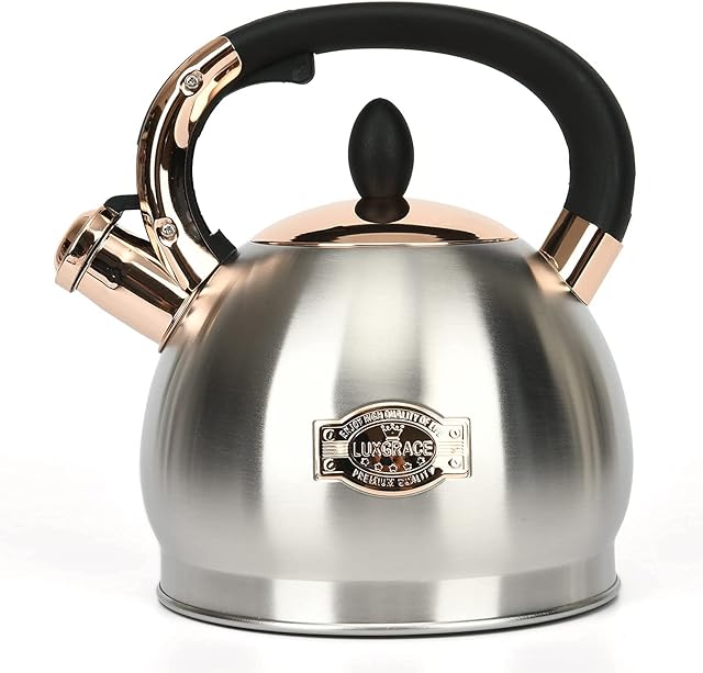 Tea Kettle Stainless Steel 2.8L Stove Top Induction Modern Kettle Teapot