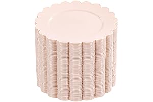72-Piece Delicate Pink Scalloped Plates Enhance Any Party