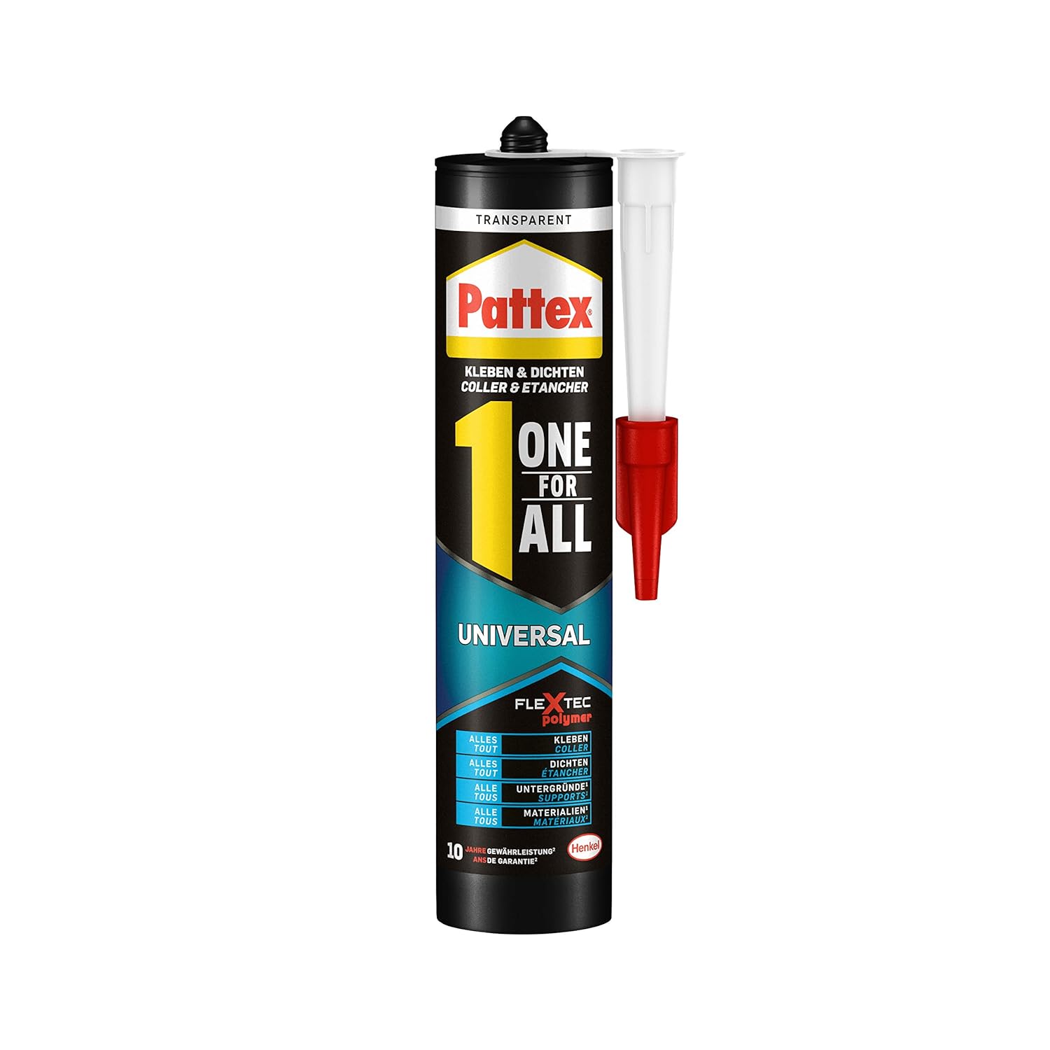 Pattex 1443550 "One for All - Universal Mounting Glue, Transparent, 310 g